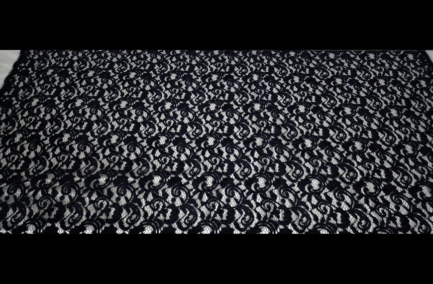 Lace with Velvet Patterns Polyester Single-Colored - 150cm